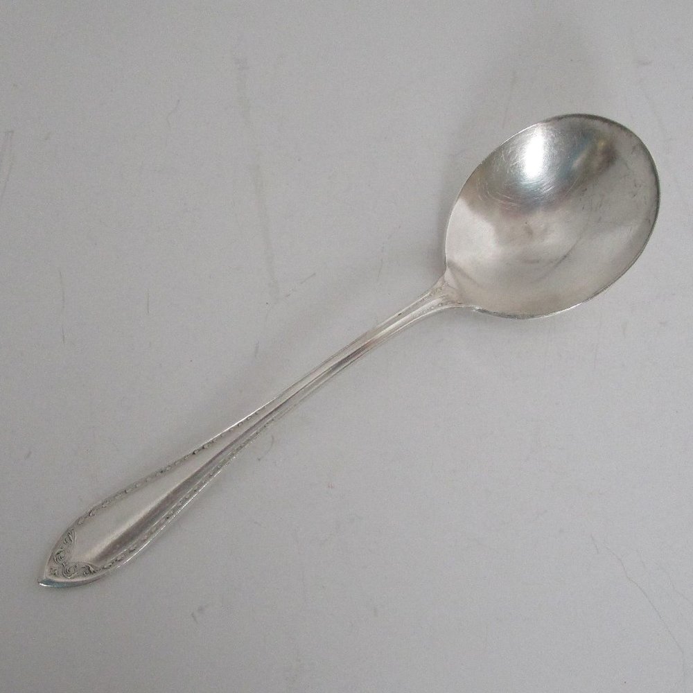 vintage round serving spoon